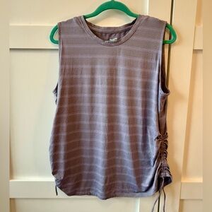 Duluth Sleeveless Striped Top in Lavender & grey